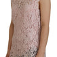 Dolce & Gabbana Pink Floral Lace Sleeveless Tank Blouse Top