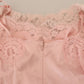 Dolce & Gabbana Pink Floral Lace Sleeveless Tank Blouse Top