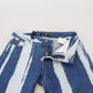 Dolce & Gabbana Cobalt Blue Stripes Skinny Denim Cotton Jeans