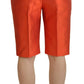 Dolce & Gabbana Orange Silk High Waist Cropped Pants