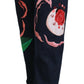 Dolce & Gabbana Blue Floral Print Straight Denim Jeans