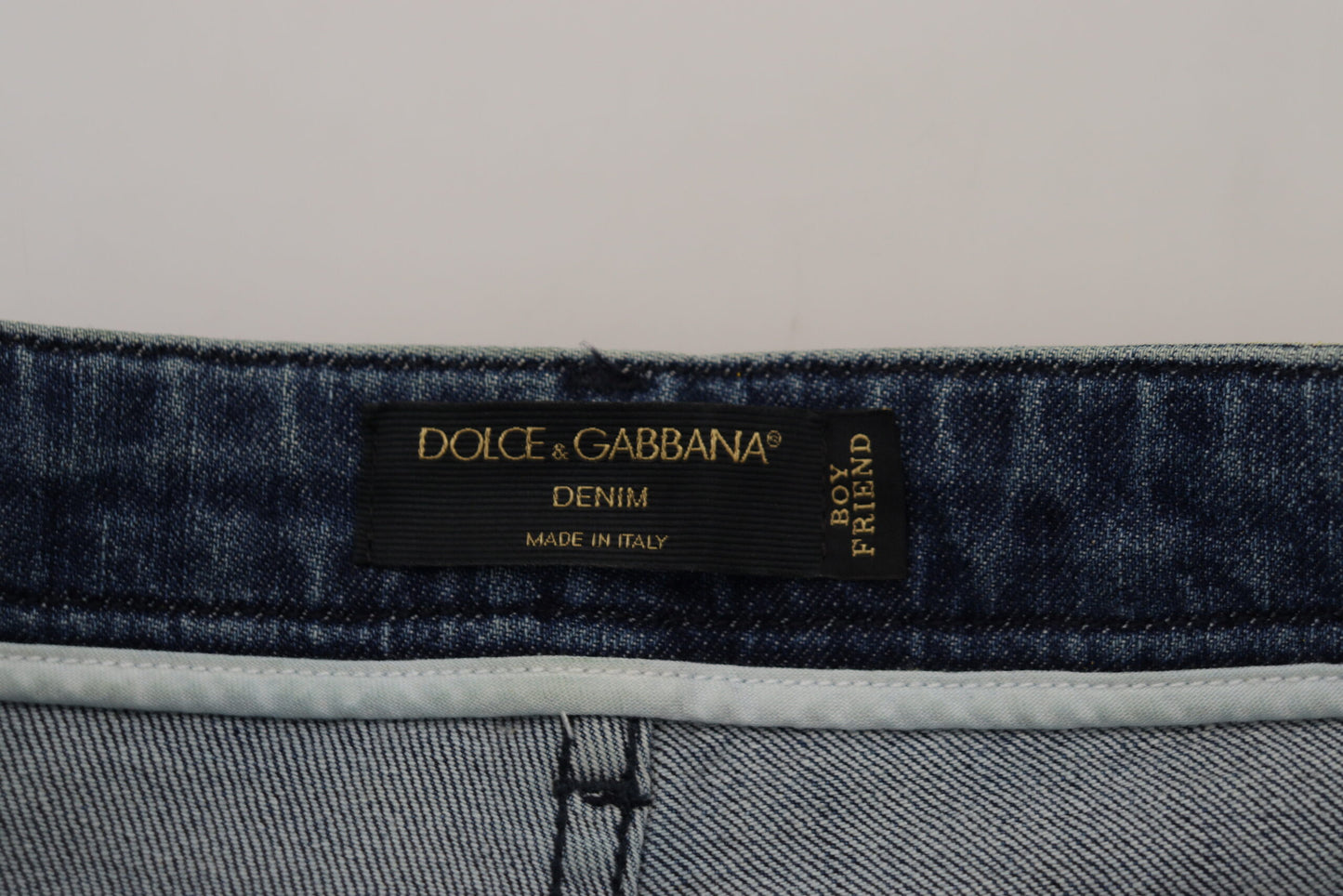 Dolce & Gabbana Yellow Leopard Cotton Straight Denim Jeans