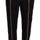 Dolce & Gabbana Black Wool High Waist Tapered Pants