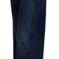 Dolce & Gabbana Blue Embellished Straight Denim Cotton Jeans