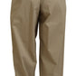 Dolce & Gabbana Brown Cotton High Waist Tapered Pants