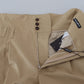 Dolce & Gabbana Brown Cotton High Waist Tapered Pants