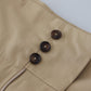 Dolce & Gabbana Brown Cotton High Waist Tapered Pants