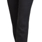 Dolce & Gabbana Gray Stripes Wool Tapered Women Pants