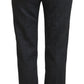 Dolce & Gabbana Gray Stripes Wool Tapered Women Pants