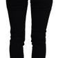 Dolce & Gabbana Black Sequined Cotton Slim Fit Denim Jeans