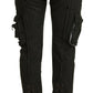 Ermanno Scervino Green Lace Up Leg Women Tapered Pants