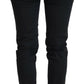 Ermanno Scervino Black Cotton Slim Fit Women Denim Jeans