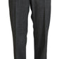 Dolce & Gabbana Gray High Waist Women Wool Pants