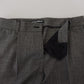 Dolce & Gabbana Gray High Waist Women Wool Pants