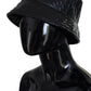 Dolce & Gabbana Black Quilted Faux Leather Women Bucket Cap Hat