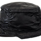 Dolce & Gabbana Black Quilted Faux Leather Women Bucket Cap Hat