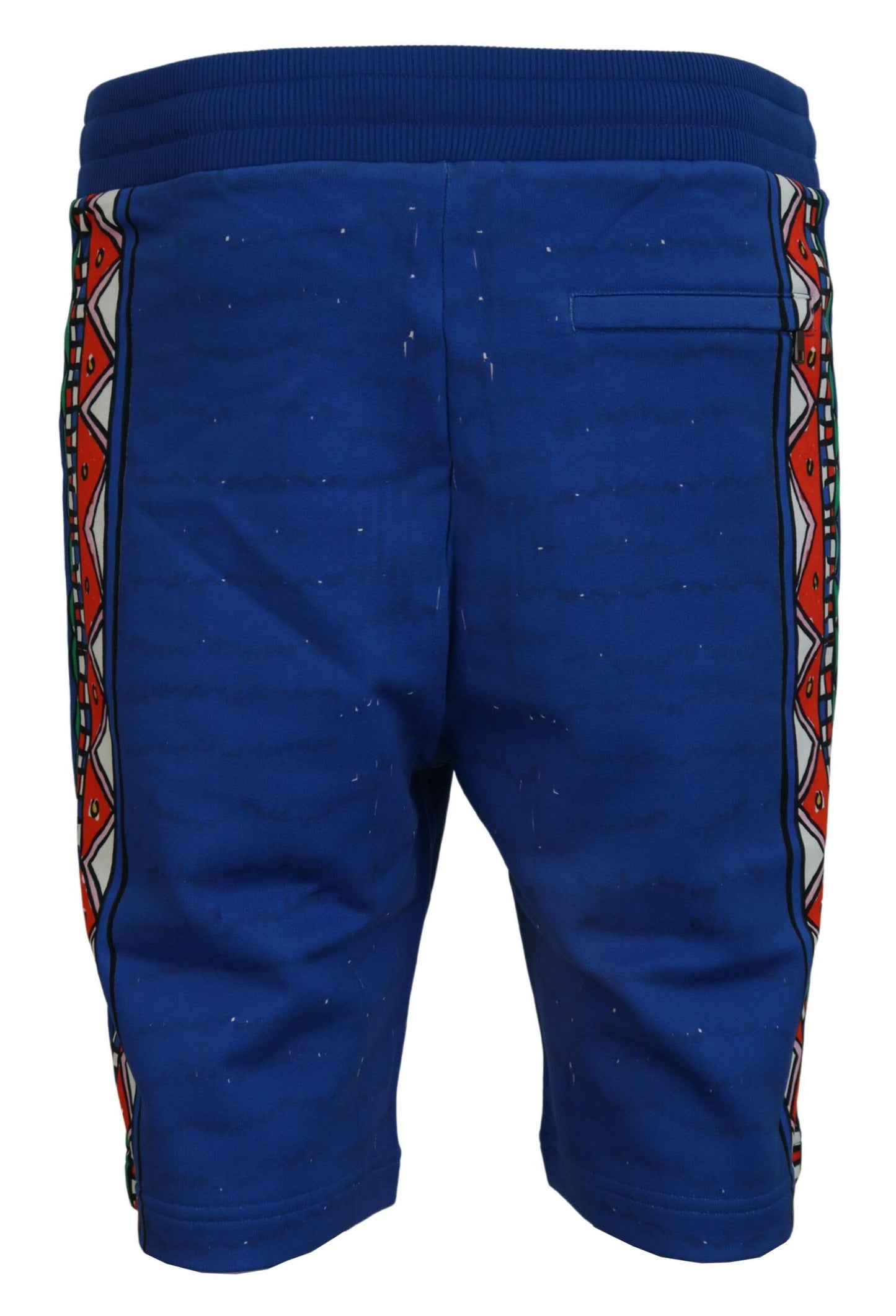 Dolce & Gabbana Blue Cotton Printed Bermuda Shorts