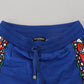 Dolce & Gabbana Blue Cotton Printed Bermuda Shorts