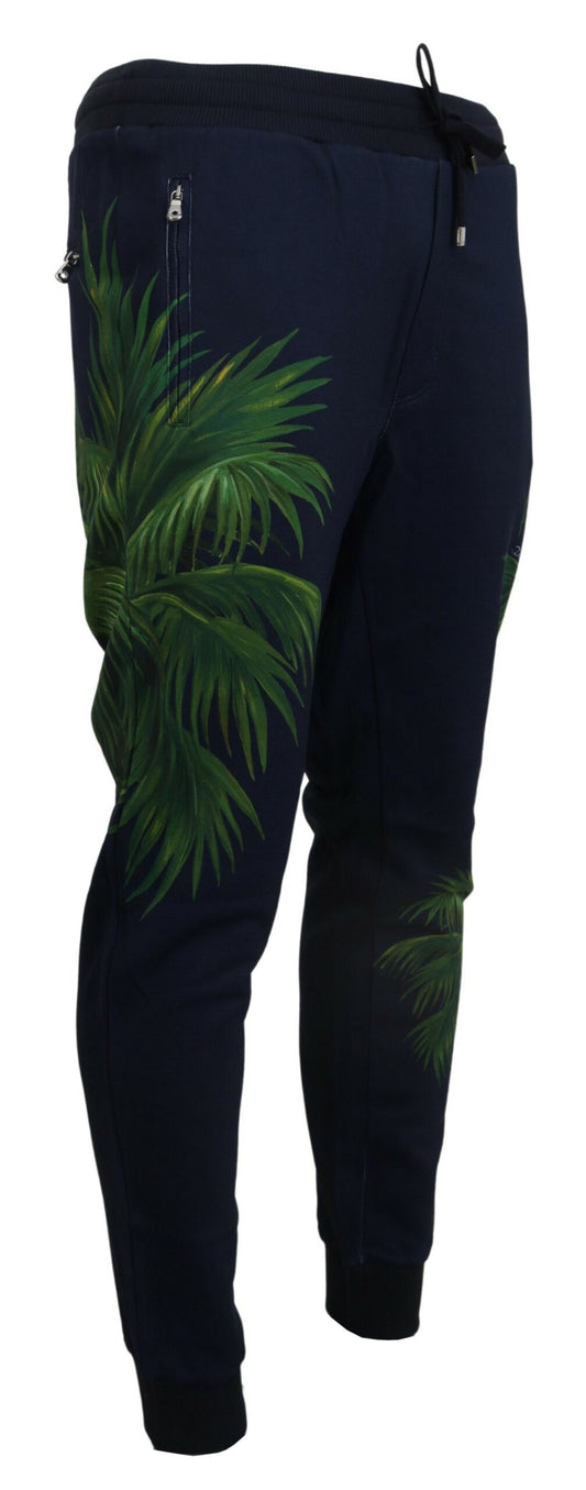 Dolce & Gabbana Black Cotton Printed Men Pants