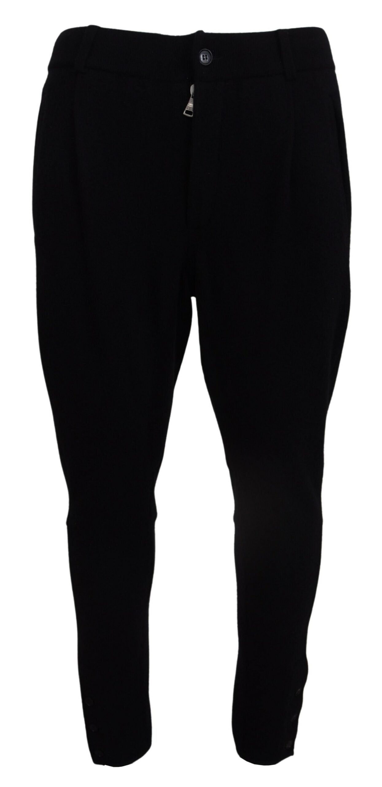 Dolce & Gabbana Black Solid Men Tapered Pants