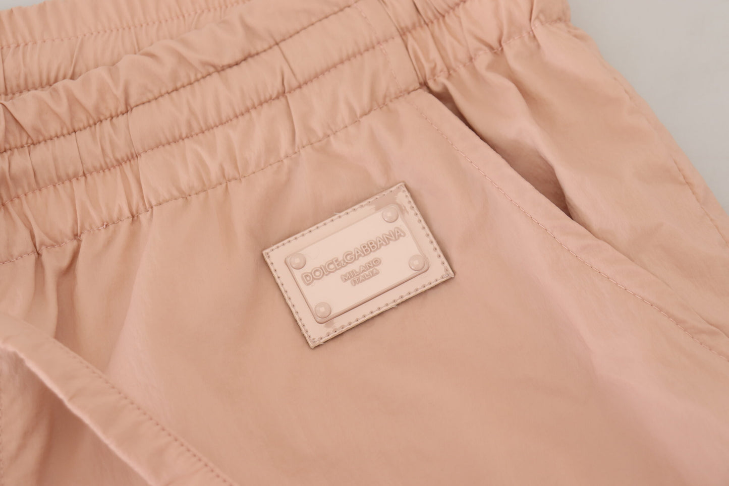 Dolce & Gabbana Peach Solid Men Sweatpants Pants