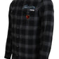 Dolce & Gabbana Black Gray Check Men Long Sleeves Shirt