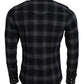 Dolce & Gabbana Black Gray Check Men Long Sleeves Shirt