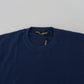 Dolce & Gabbana Blue Cashmere Roundneck Pullover Sweater