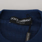 Dolce & Gabbana Blue Cashmere Roundneck Pullover Sweater