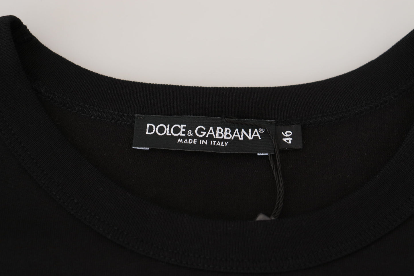 Dolce & Gabbana Black Sneak Peek Cotton Short Sleeve T-shirt