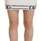 Dolce & Gabbana Ivory DG Logo Print High Waist Mini Skirt