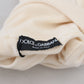 Dolce & Gabbana Ivory Turtleneck Distressed Cuff Pullover Sweater