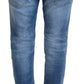 Dsquared² Blue Cotton Low Waist Cropped Denim Cool Girl Jeans