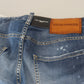 Dsquared² Blue Cotton Low Waist Cropped Denim Cool Girl Jeans