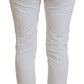 Dondup White High Waist Tapered Women Pants