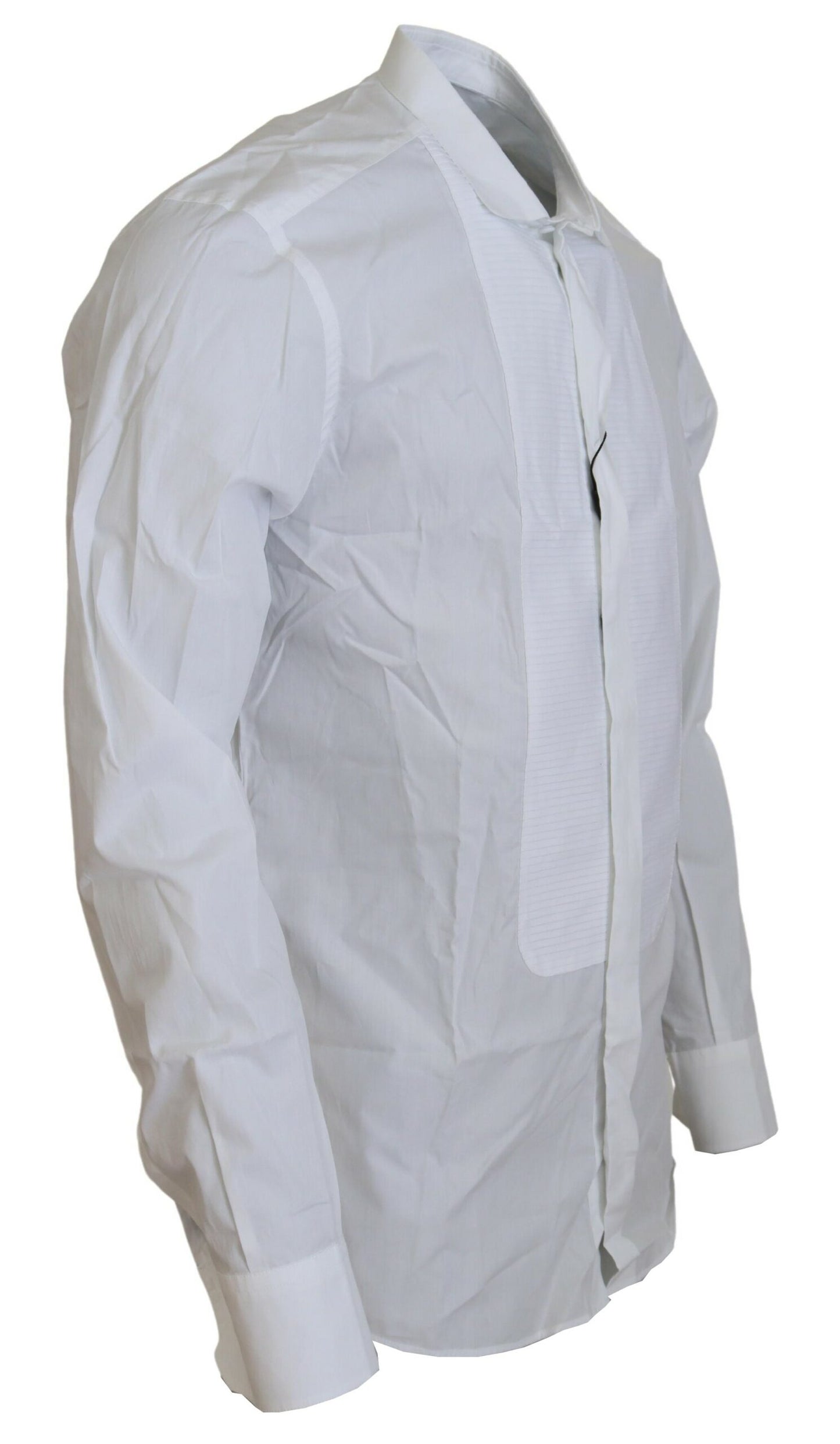 Dolce & Gabbana White Cotton Long Sleeves Mens Formal Shirt