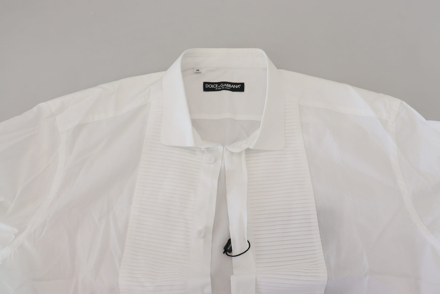 Dolce & Gabbana White Cotton Long Sleeves Mens Formal Shirt