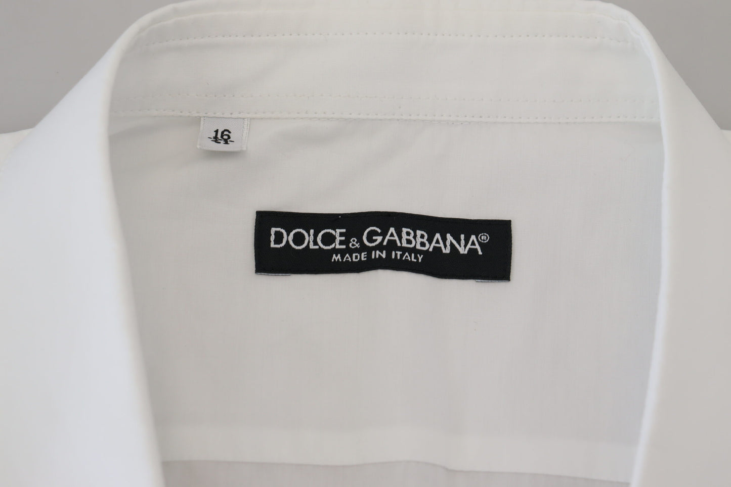 Dolce & Gabbana White Cotton Long Sleeves Mens Formal Shirt