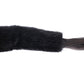 Dolce & Gabbana Black Beaver Fur Lambskin Leather Elbow Gloves