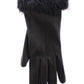 Dolce & Gabbana Black Beaver Fur Lambskin Leather Elbow Gloves