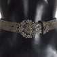 Dolce & Gabbana Multicolor Wide Crystal Buckle Sequined Belt