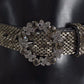 Dolce & Gabbana Multicolor Wide Crystal Buckle Sequined Belt