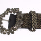 Dolce & Gabbana Multicolor Wide Crystal Buckle Sequined Belt