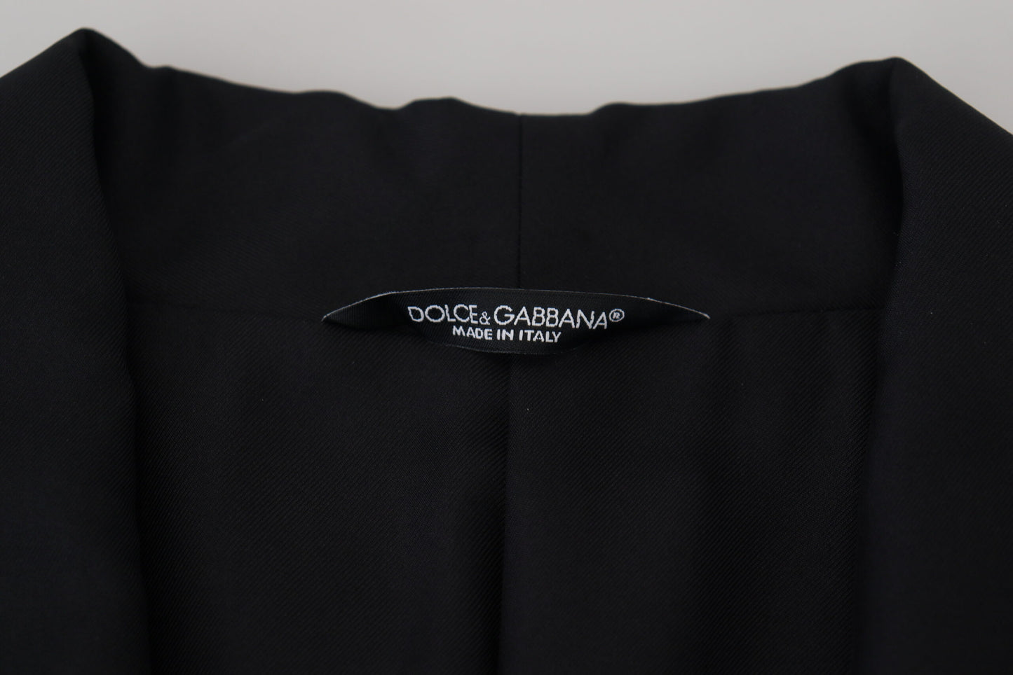 Dolce & Gabbana Black Robe Striped DG Patch Jacket Men Blazer