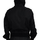 Dolce & Gabbana Black Hooded Full Zip Bomber Jacket