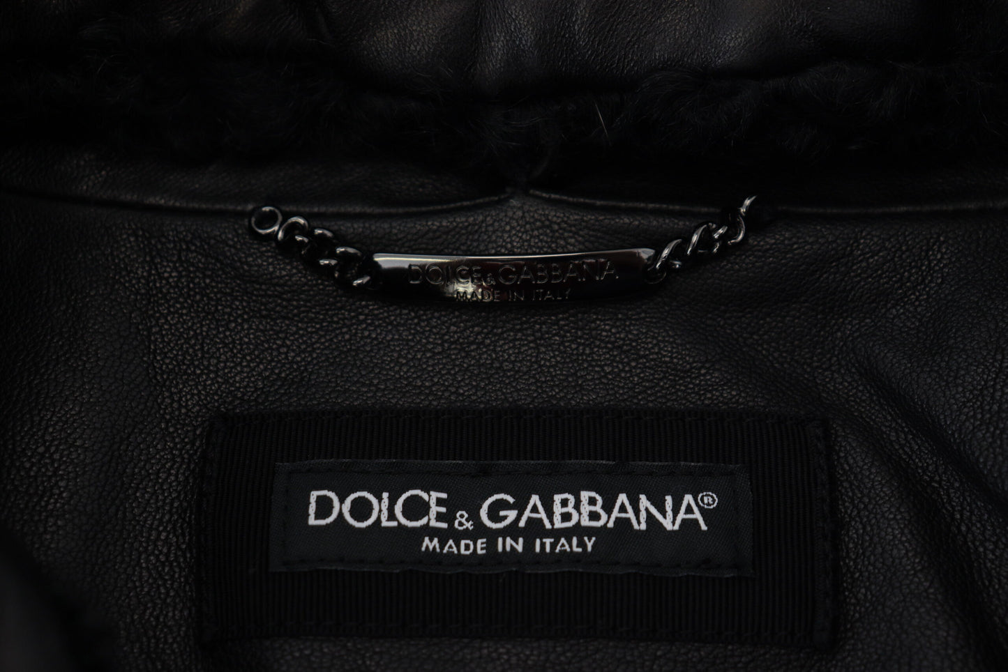 Dolce & Gabbana Chic Black Leather Jacket