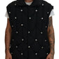 Dolce & Gabbana Black Sleeveless DG Metal Embellishment Jacket