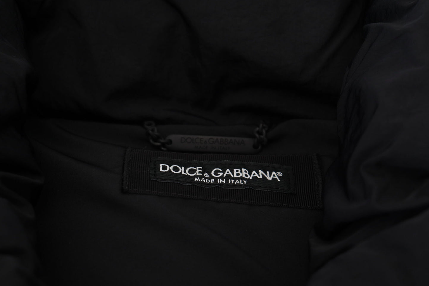 Dolce & Gabbana Black Sleeveless DG Metal Embellishment Jacket