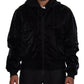 Dolce & Gabbana Black Hooded Full Zip Bomber Jacket