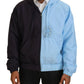 Dolce & Gabbana Black Blue DG Hooded Full Zip Men Jacket